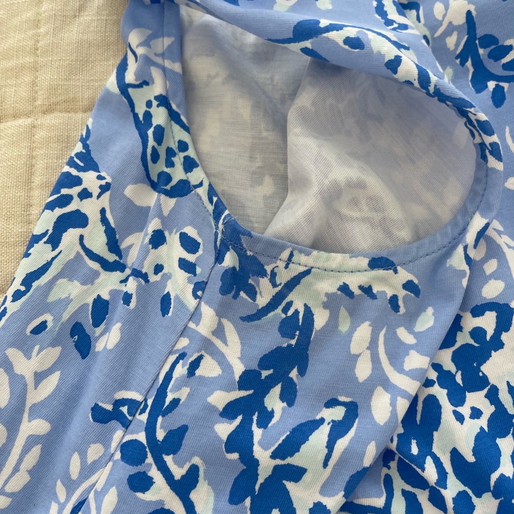 Lilly Pulitzer Kristen dress size large in turtley awesome blue sea turtles - Picture 5 of 6